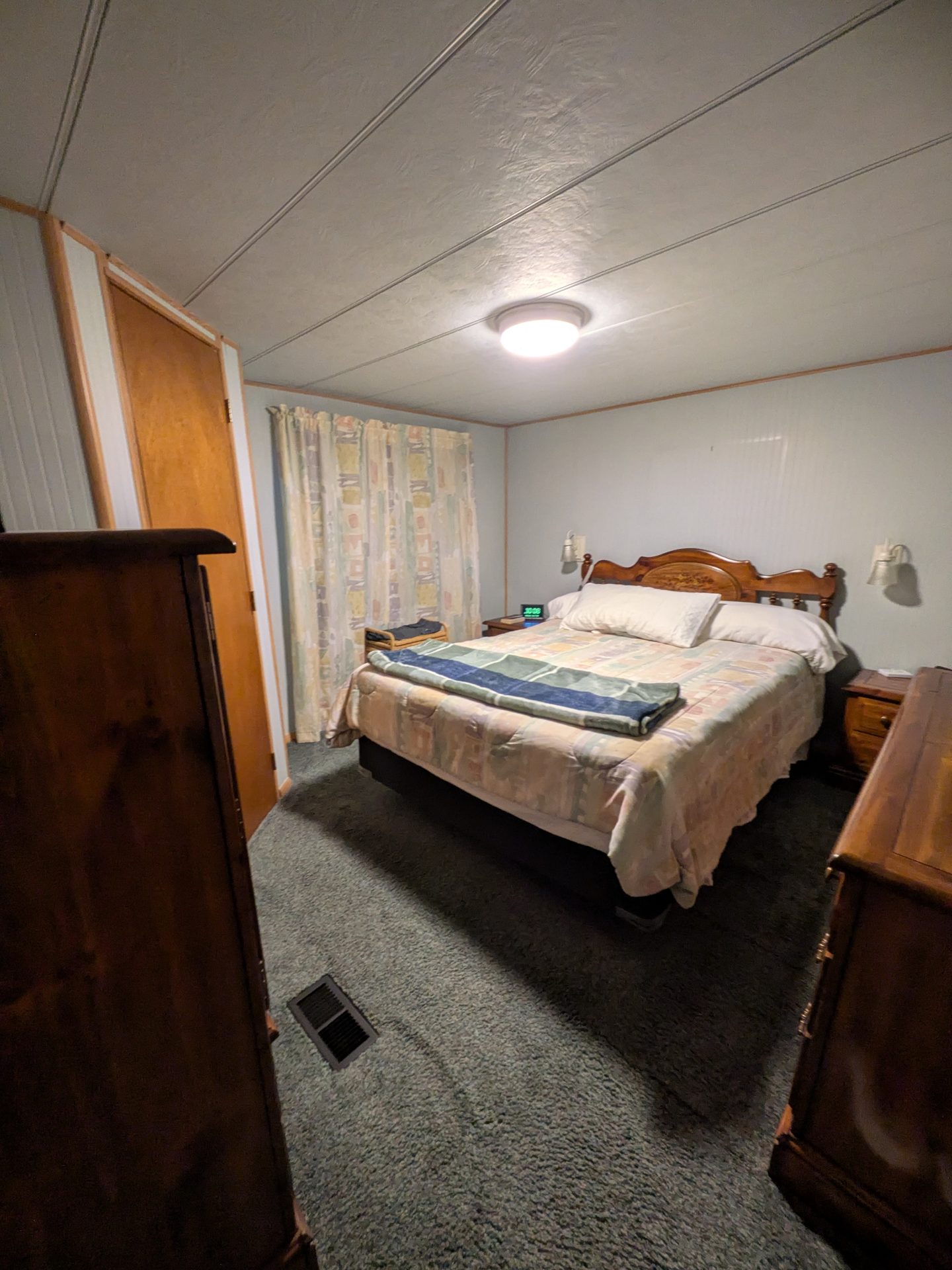 Primary bedroom with queen bed